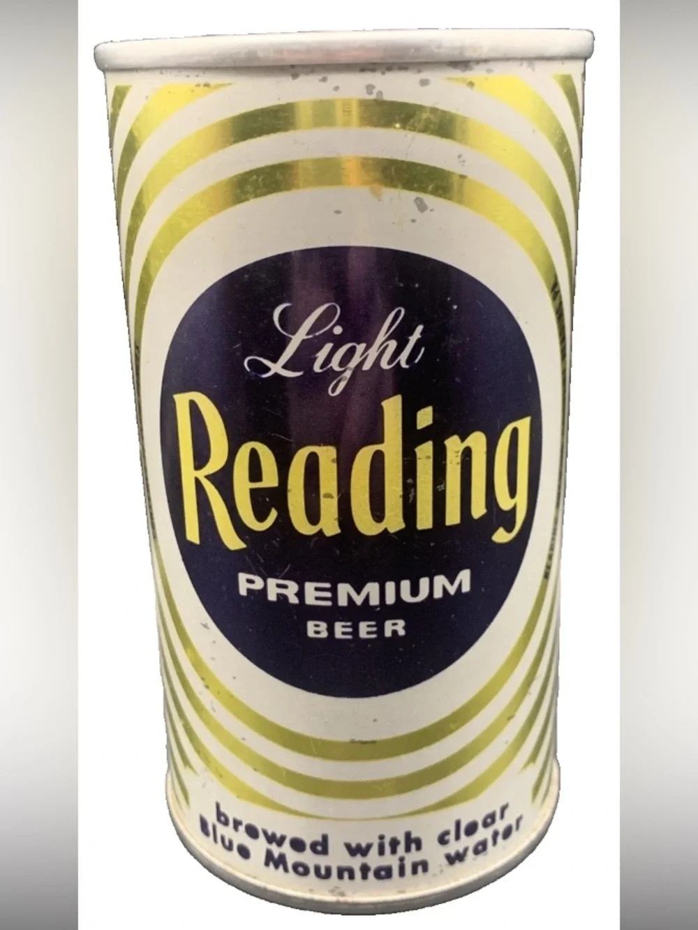 Vintage Beer Can Reading Light Premium Beer Gold Can Pull Tab Empty Steel